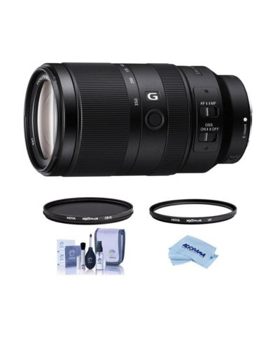 Sony объектив E 70-350mm f/4.5-6.3 G OSS, комплект с фильтром Hoya 67mm UV+CPL, набором для чистки и салфеткой