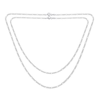 Bling Jewelry тонкая серебряная цепочка Figaro 50 Gauge