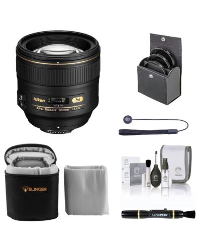 Объектив Nikon 85mm f/1.4G IF AF-S NIKKOR с комплектом фильтров ProOptic 77mm