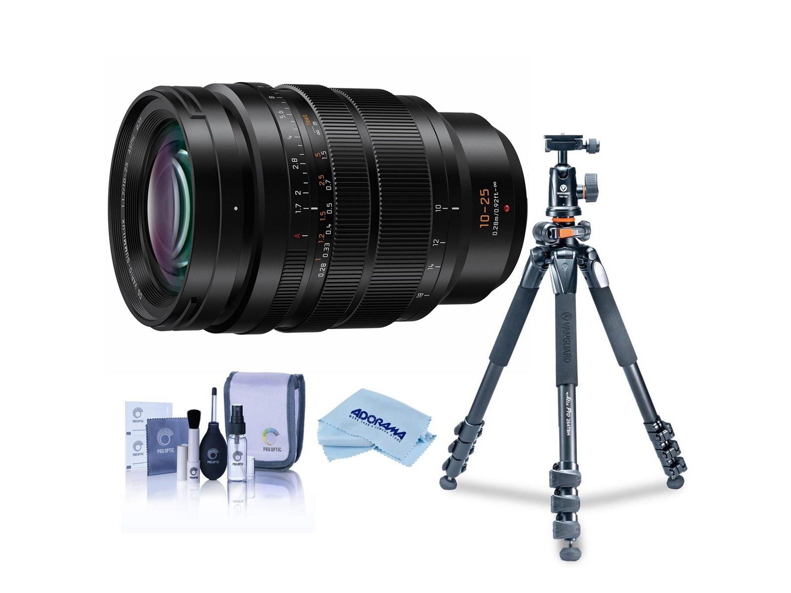 Объектив Panasonic Lumix G Leica DG Vario-Summilux 10-25mm F/1.7 асферический для крепления Micro Four Thirds, черный - комплект с штативом Vanguard Alta Pro