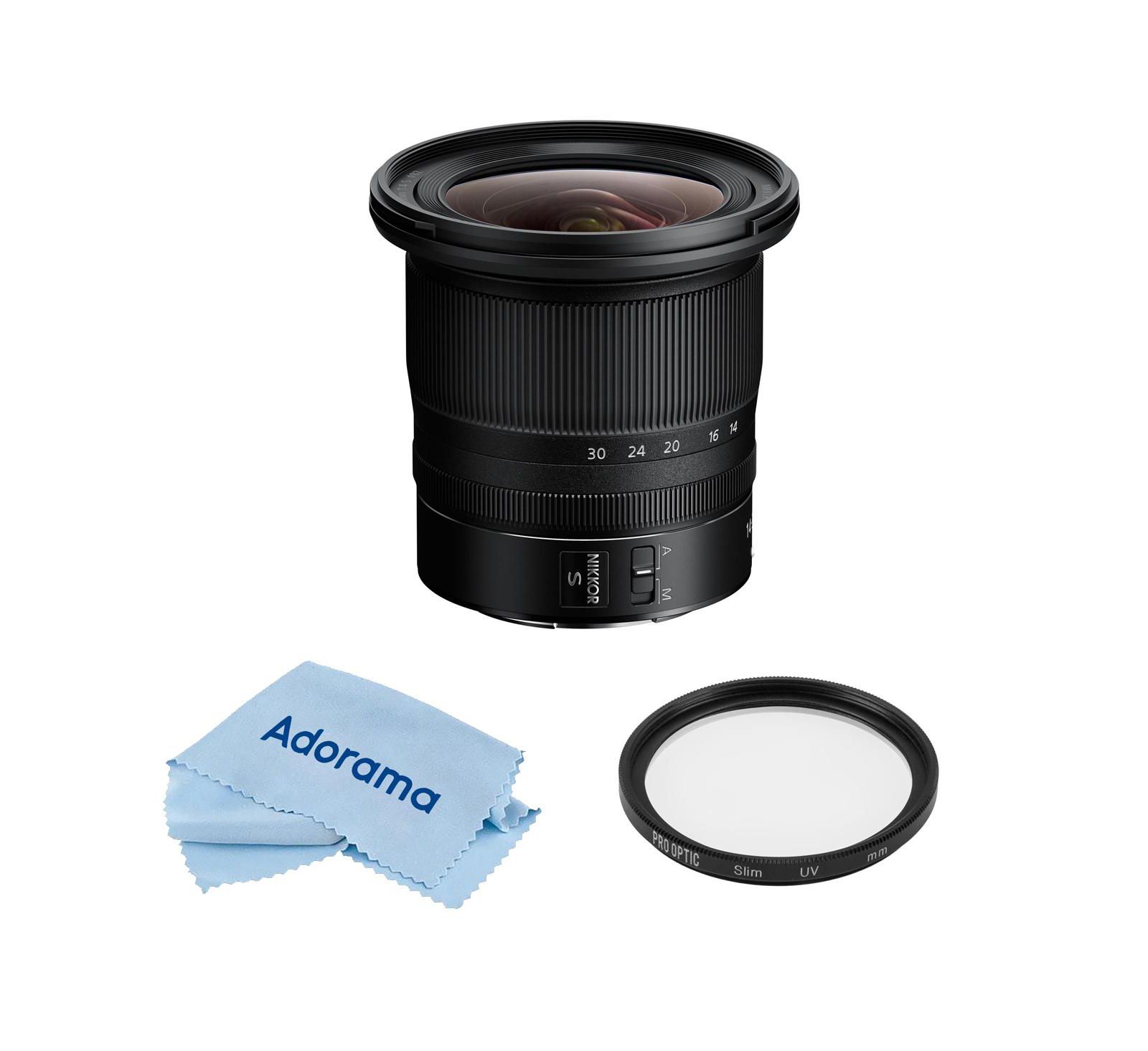 Объектив Nikon NIKKOR Z 14-30mm f/4 S Lens с UV фильтром и салфеткой для чистки