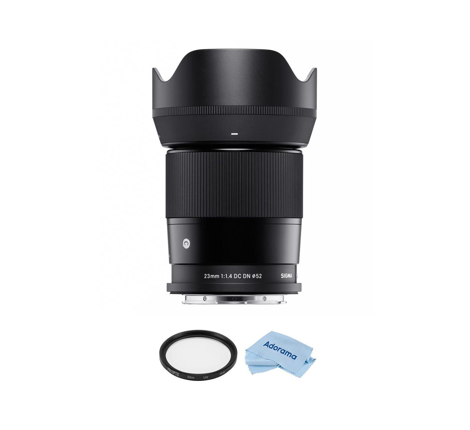 Sigma объектив 23mm f/1.4 DC DN Contemporary для L Mount, набор с UV-фильтром 52mm и салфеткой