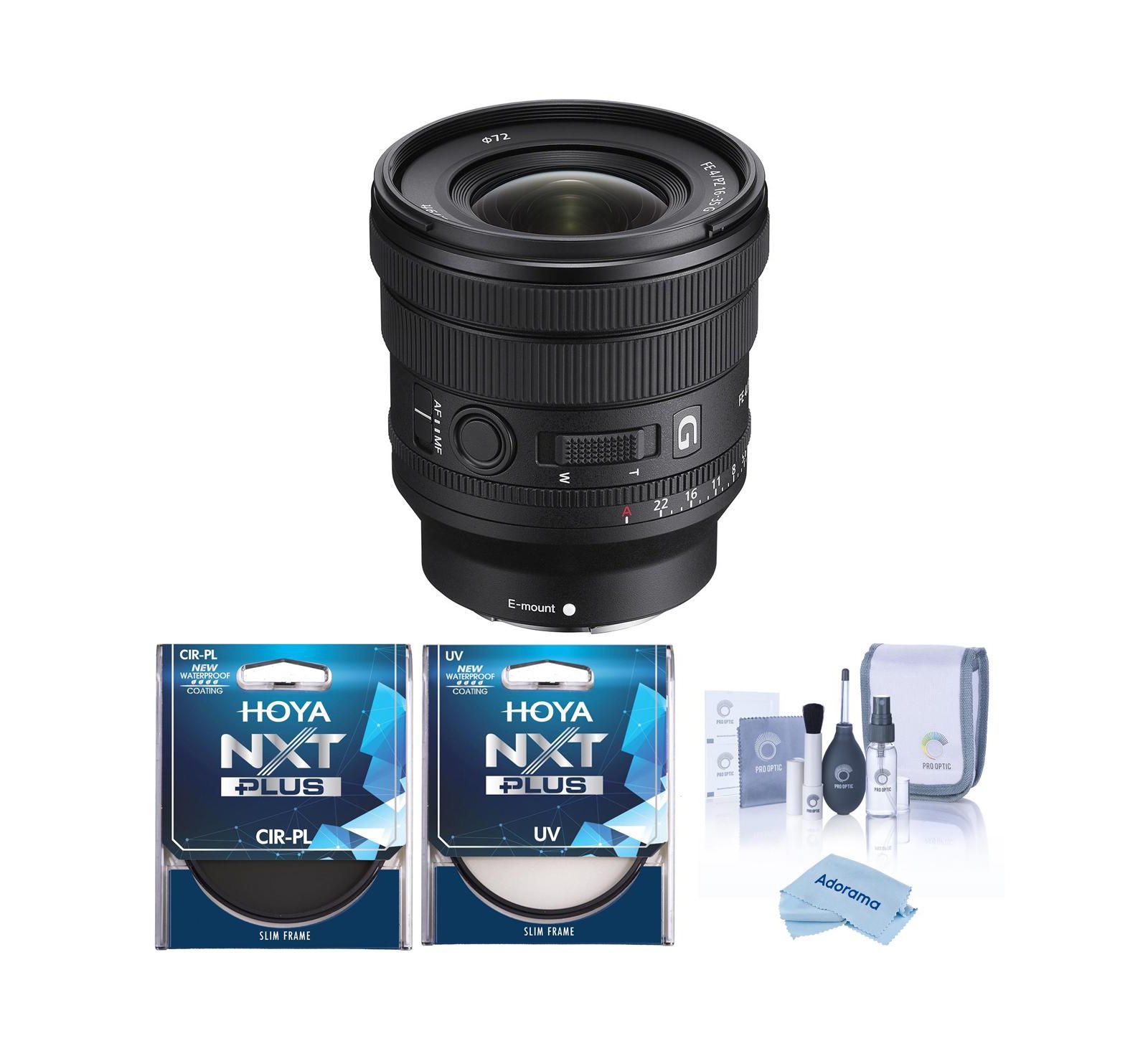 Sony FE PZ 16-35mm f/4 G объектив для Sony E, комплект с фильтрами Tiffen 72mm UV и CPL