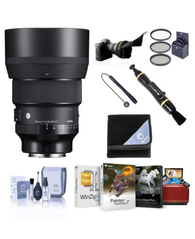 Sigma 85mm f/1.4 DG DN ART Lens for Sony E with Mac Software  Acc Kit