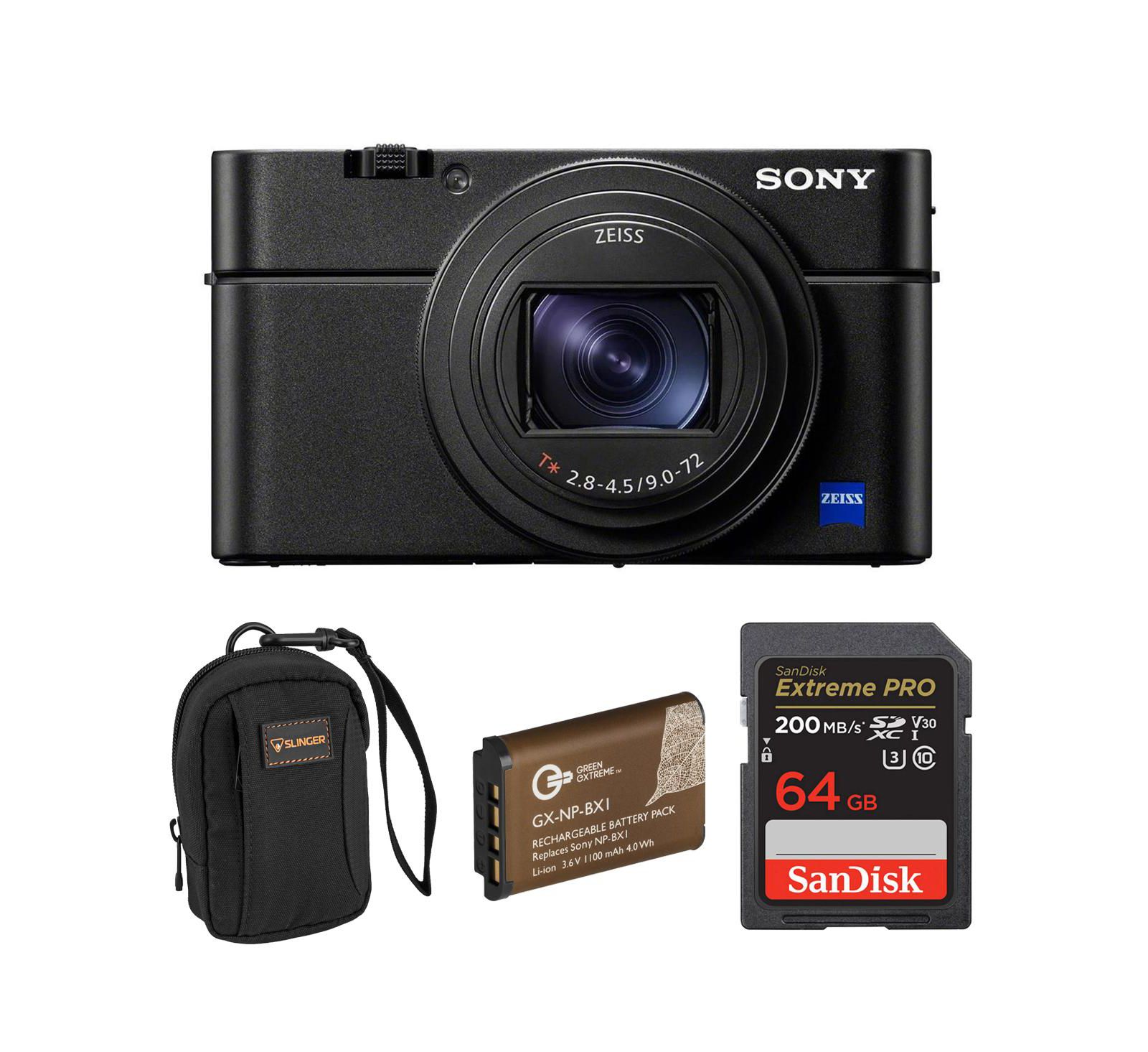 Sony Cyber-shot DSC-RX100 VII Digital Camera, w/ Memory Card, Battery, Bag