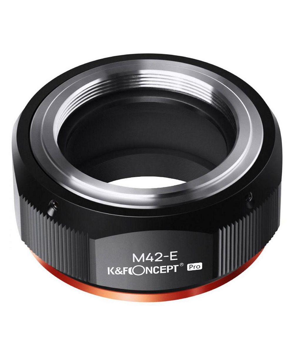 Высокоточное переходное кольцо для объектива KandF Concept KF M10105 M42-NEX PRO, матовая покраска, оранжевый вторичный оксид