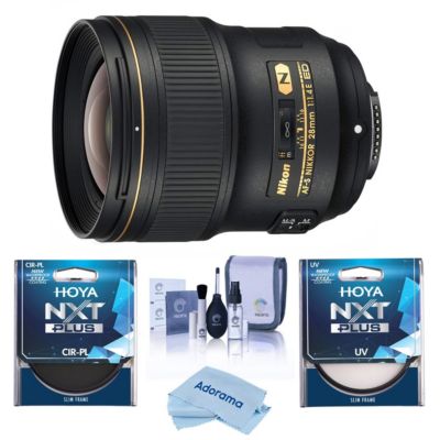 Объектив Nikon 28mm f/1.4E AF-S NIKKOR, комплект с фильтрами Tiffen 77mm UV и CPL