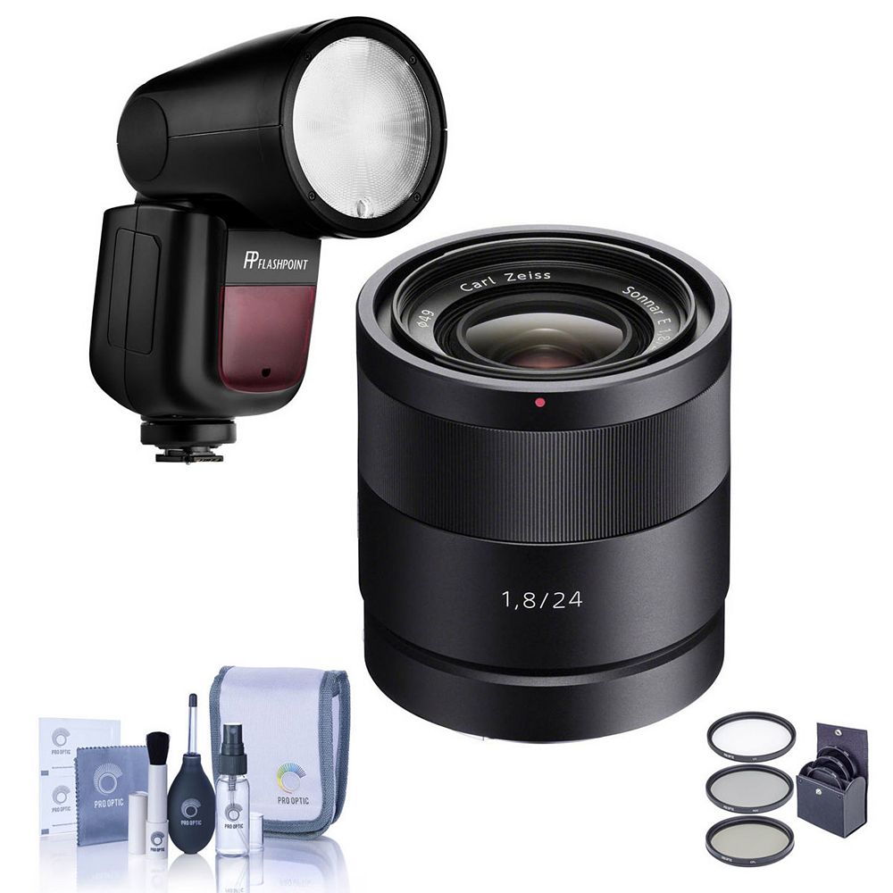 Объектив Sony Sonnar T E 24mm f/1.8 ZA для Sony E с комплектом фильтров и вспышкой