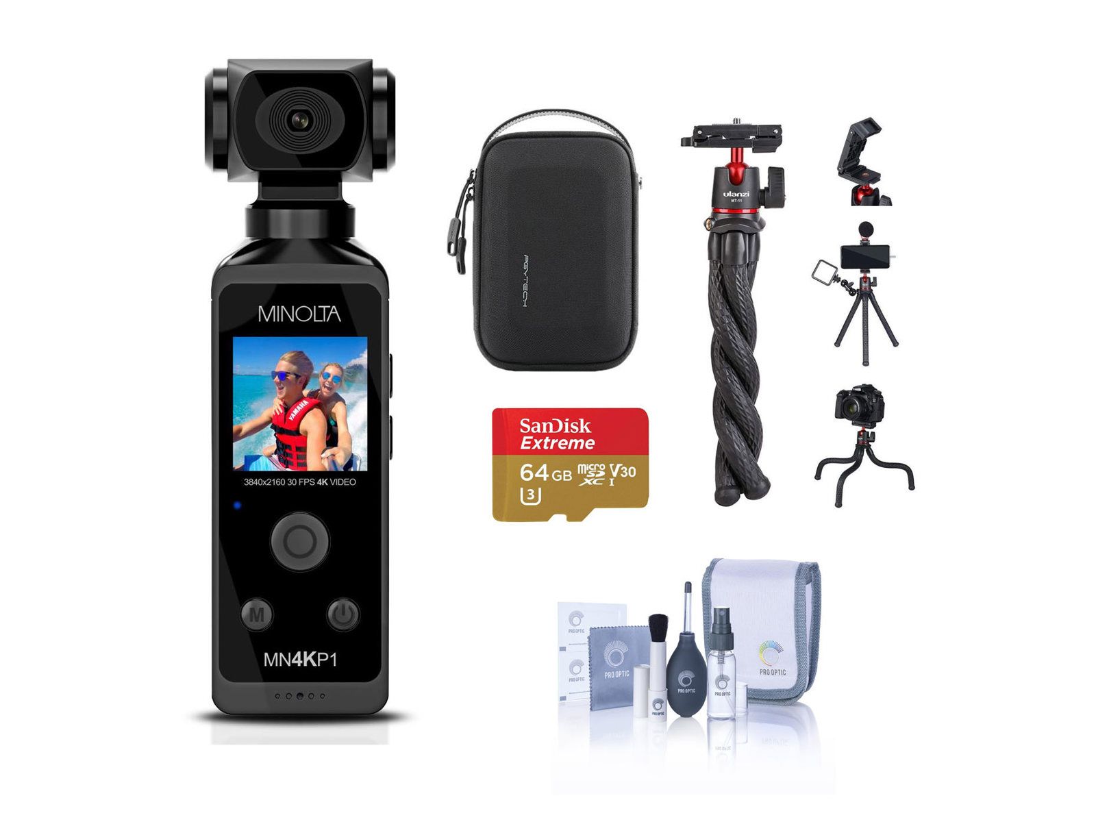 Minolta MINOLTA 4K UHD WIFI EPCKT CAMCORD BLK