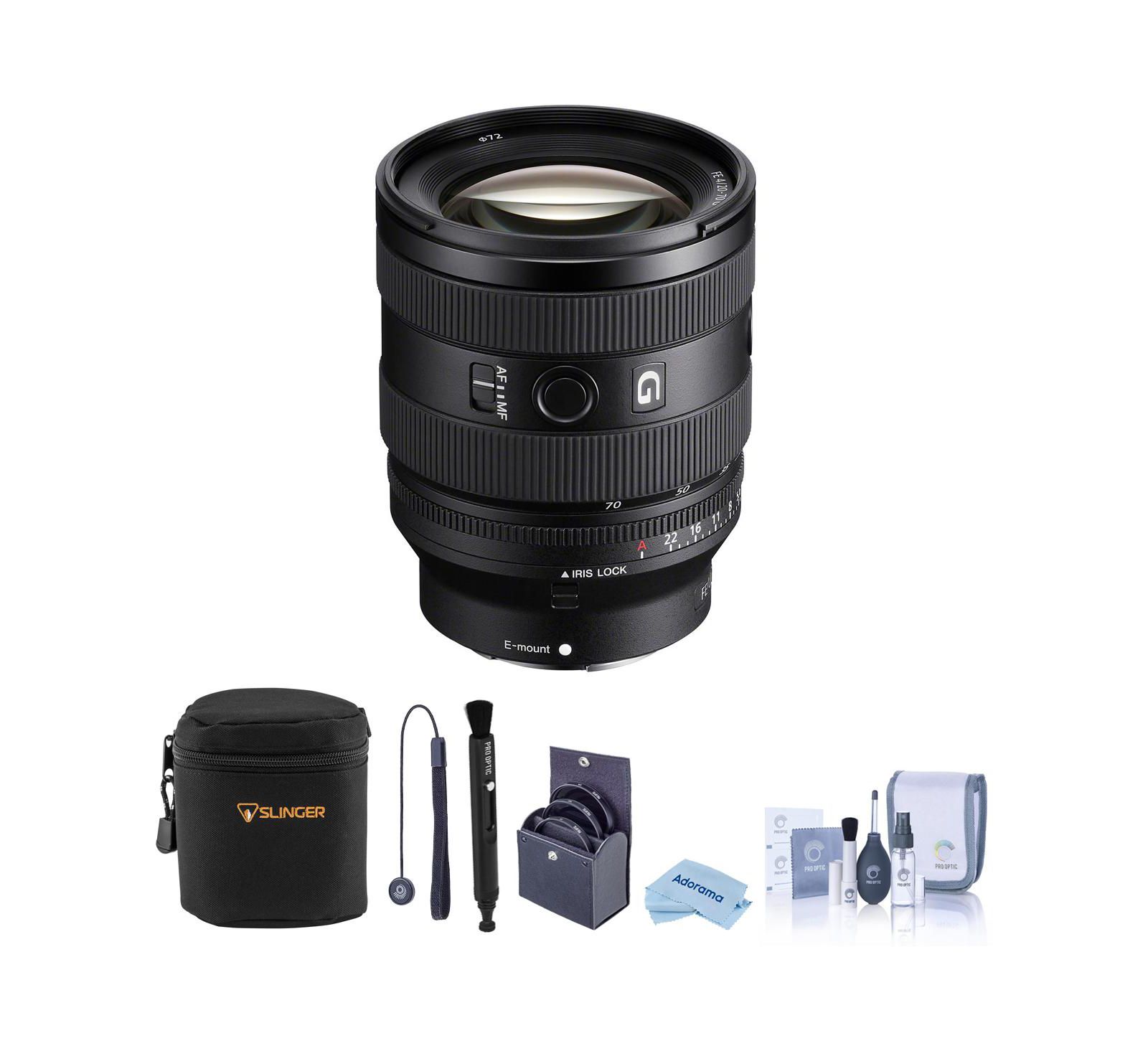 Sony FE 20-70mm f/4 G Lens, Bundle with 72mm Filter Kit, Lens Case