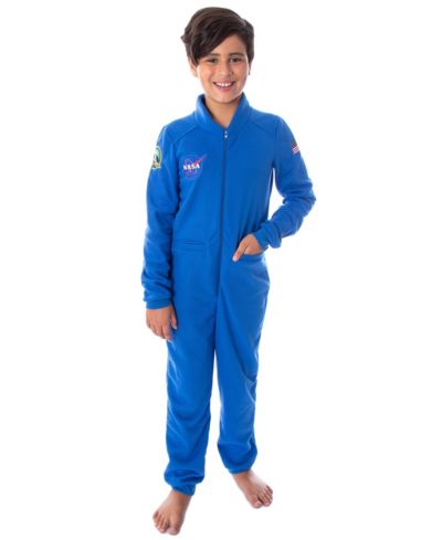 NASA Boys' Meatball One Piece Astronaut Space Suit Kids Pajama Union Suit
