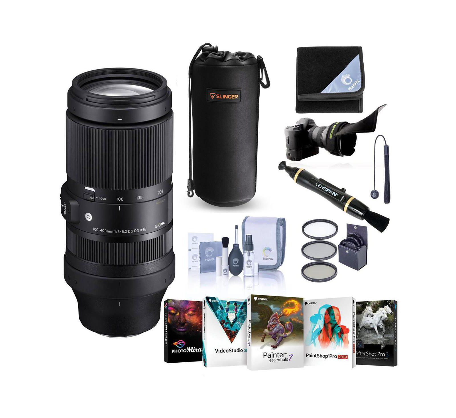 Объектив Sigma 100-400mm f/5-6.3 DG DN OS Contemporary для Sony E, комплект с фильтром 67mm