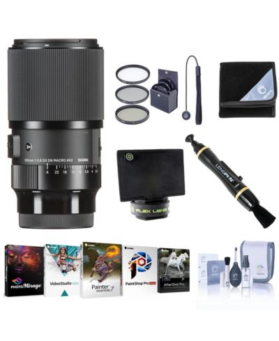 Sigma 105mm f/2.8 DG DN ART Macro Lens for Sony E w/Mac Software  Acc Kit
