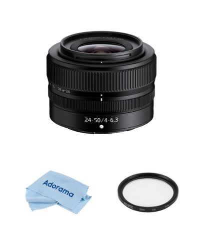 Объектив Nikon NIKKOR Z 24-50mm f/4-6.3, комплект с UV-фильтром ProOptic Pro Digital 52mm и салфеткой для чистки