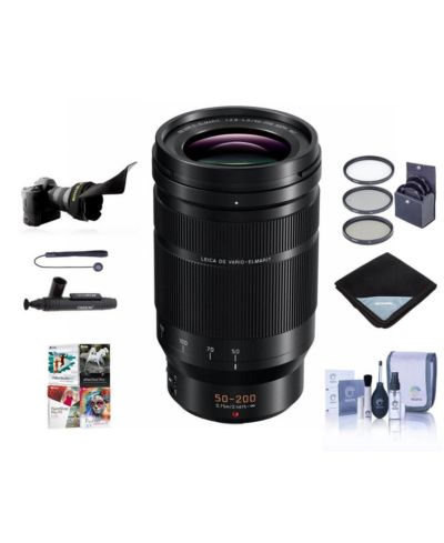 Объектив Panasonic Lumix G Leica DG Vario-Elmarit 50-200mm F/2.8-4 Aspheical для Micro 4/3 с комплектом фильтров и чехлом