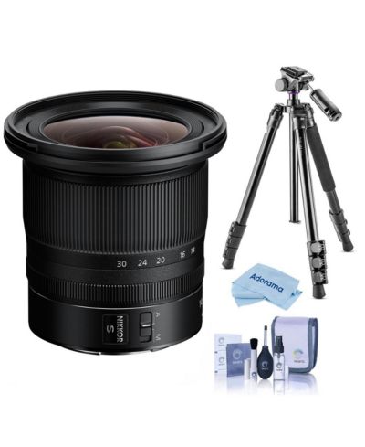 Nikon NIKKOR Z 14-30mm f/4 S Lens w/Takama 3-Sec Aluminum Video Tripod Kit