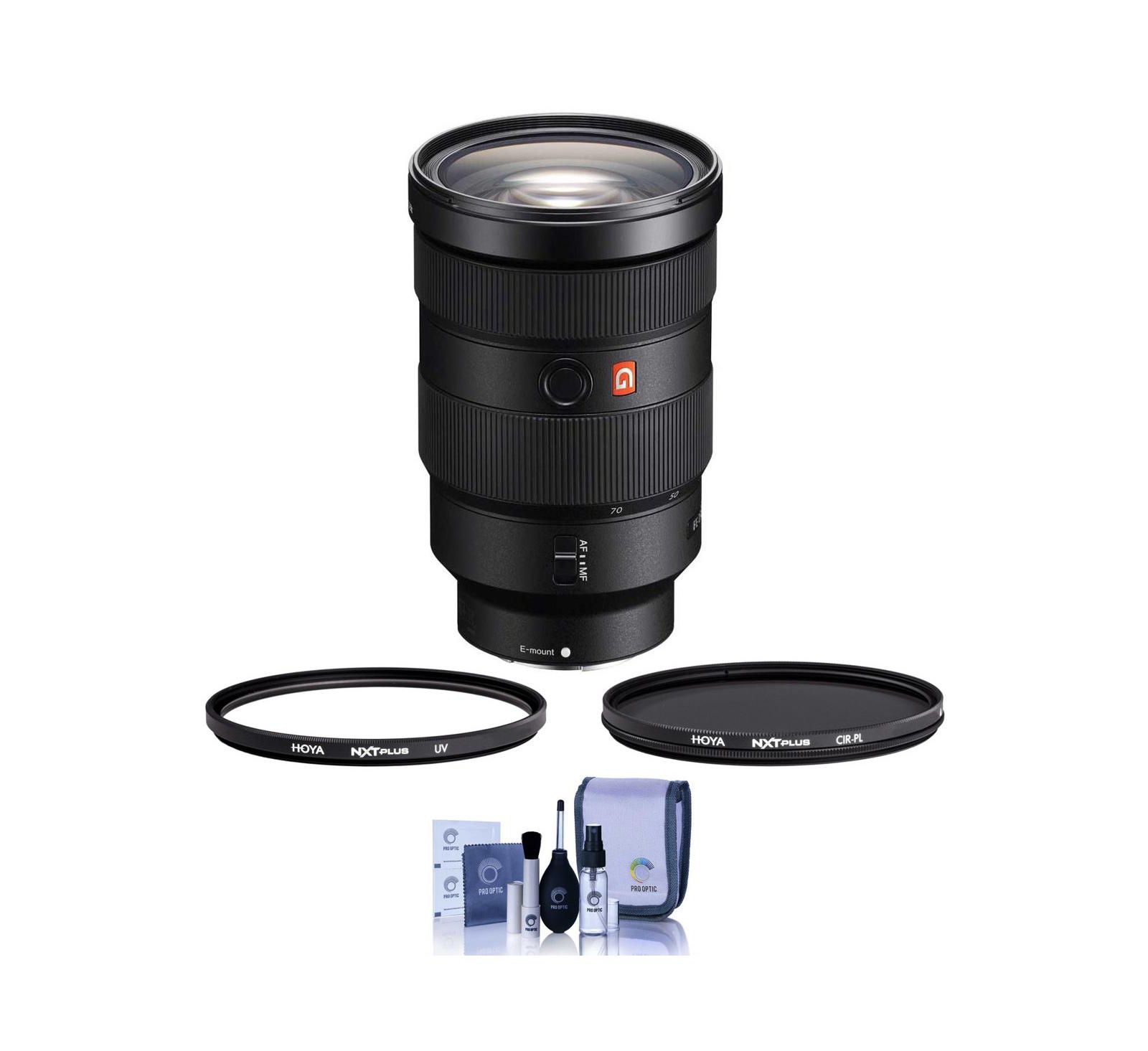 Sony объектив FE 24-70mm f/2.8 GM для Sony E, комплект с фильтром Hoya 82mm UV+CPL и набором для чистки