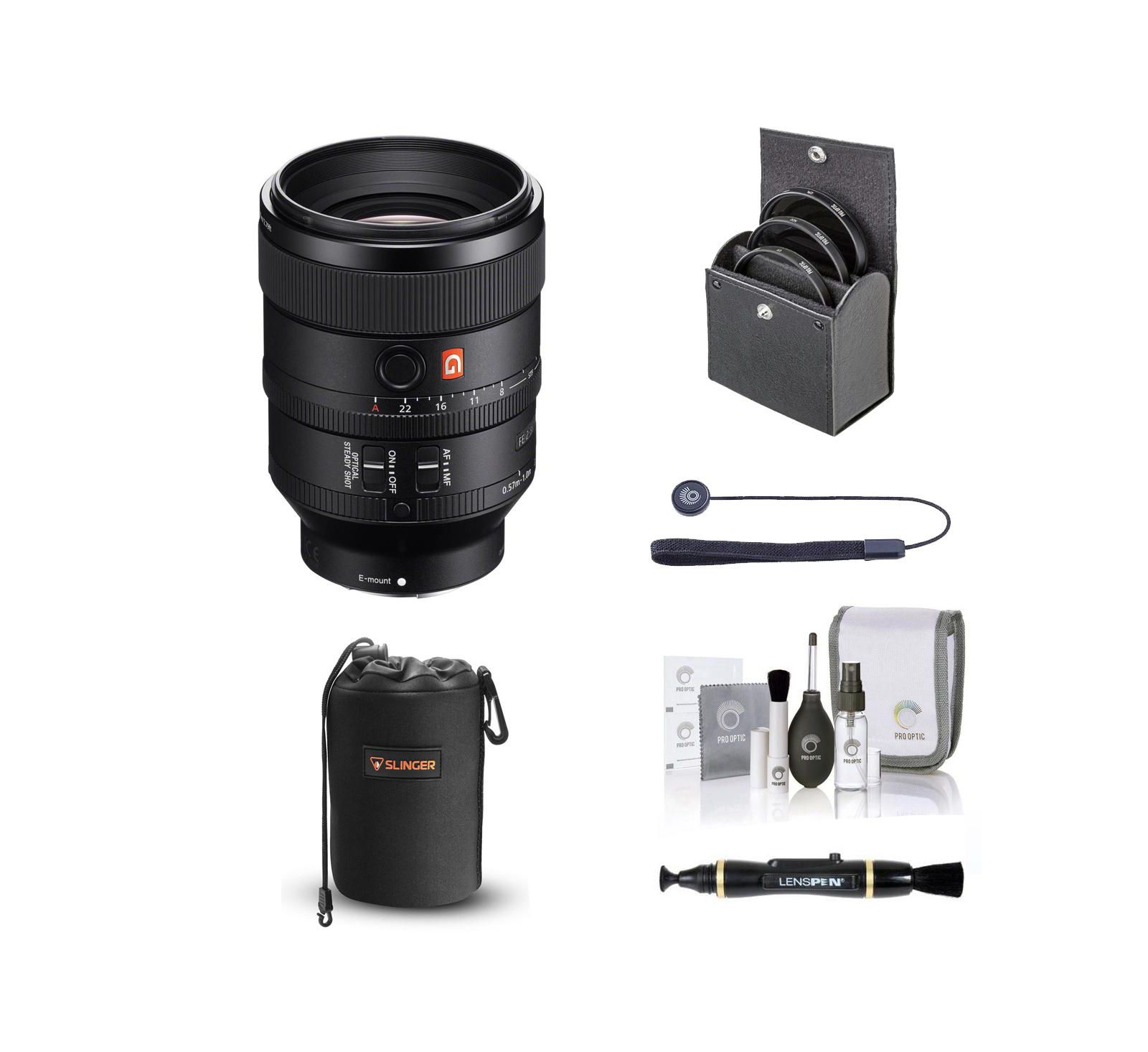 Sony FE 100mm f/2.8 STF G Master OSS Lens for Sony E-mount, 6-Piece Bundle