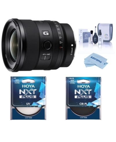 Sony FE 20mm f/1.8 G объектив для Sony E, комплект с фильтром Hoya NXT Plus 67mm UV+CPL, набором для чистки и салфеткой