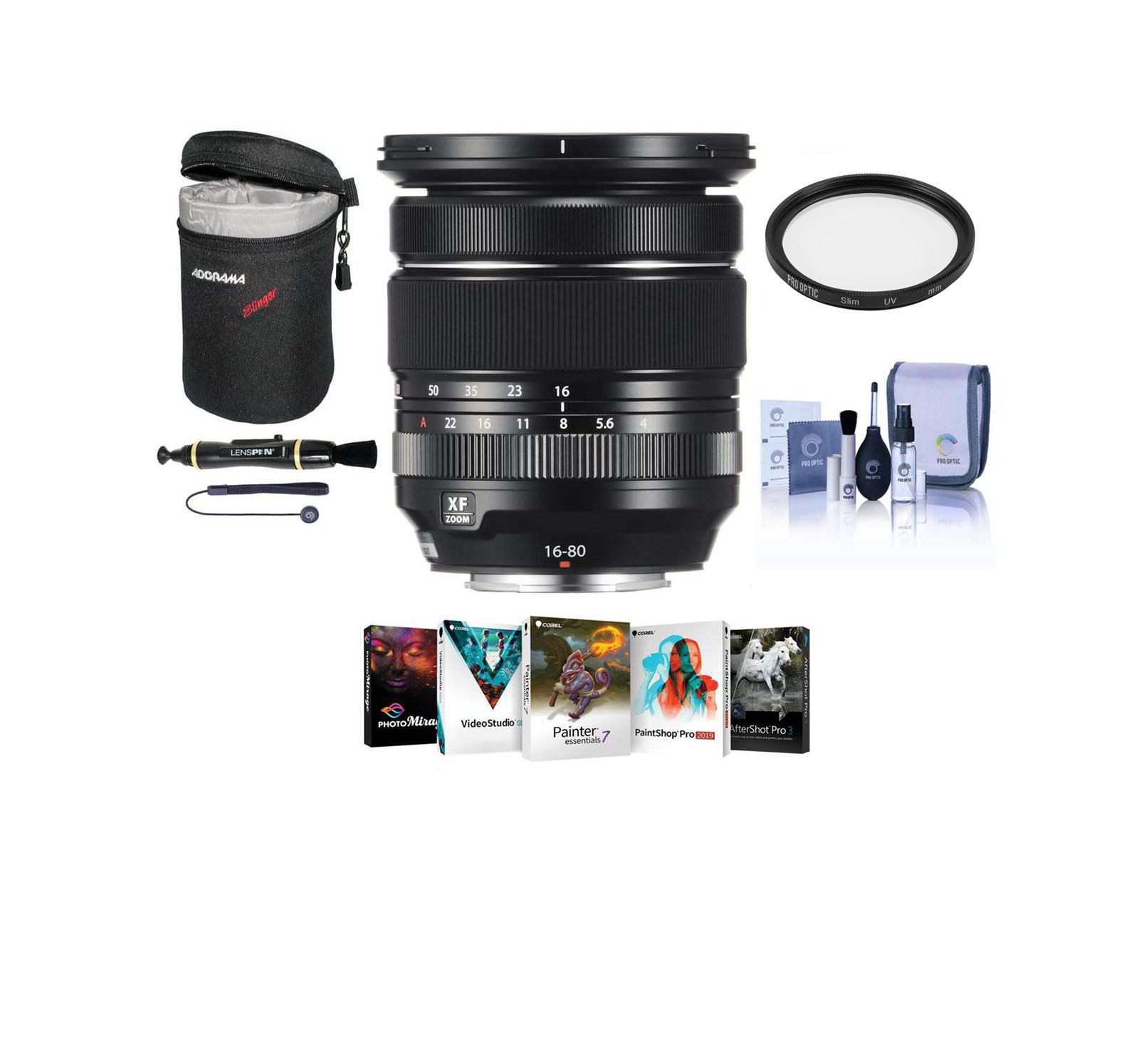 Fujifilm XF 16-80mm f/4.0 R OIS WR Lens with Free PC Software  Accessories
