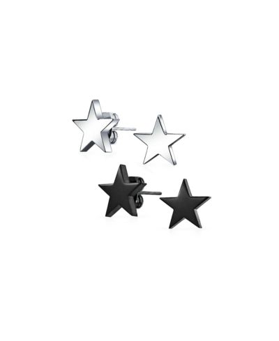 Серьги-гвоздики Bling Jewelry Patriotic Celestial Rock Star Stud Plated Steel