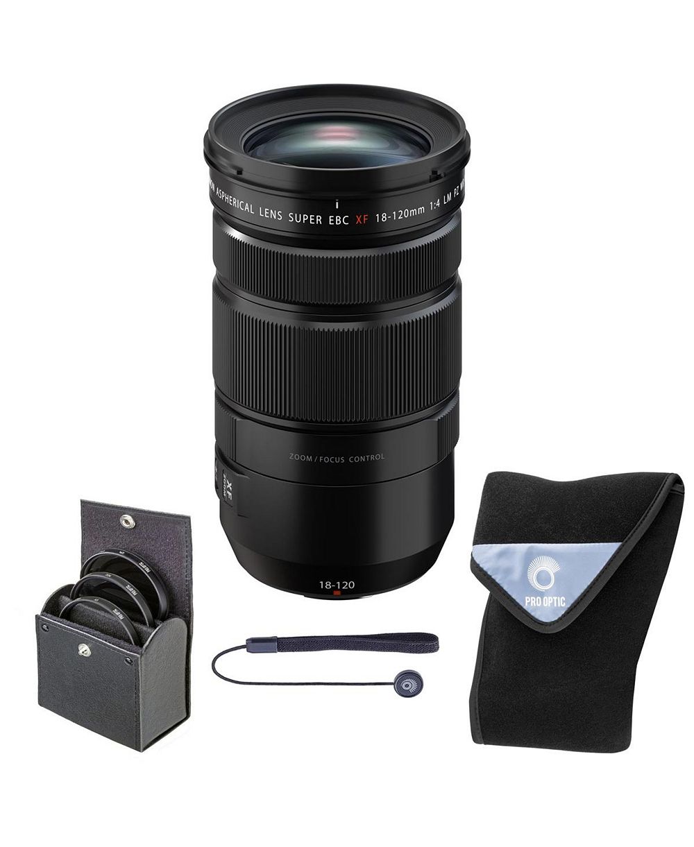 Fujifilm XF 18-120mm f/4 LM PZ WR Lens, w/72mm Filter Kit,19x19" Lens Wrap