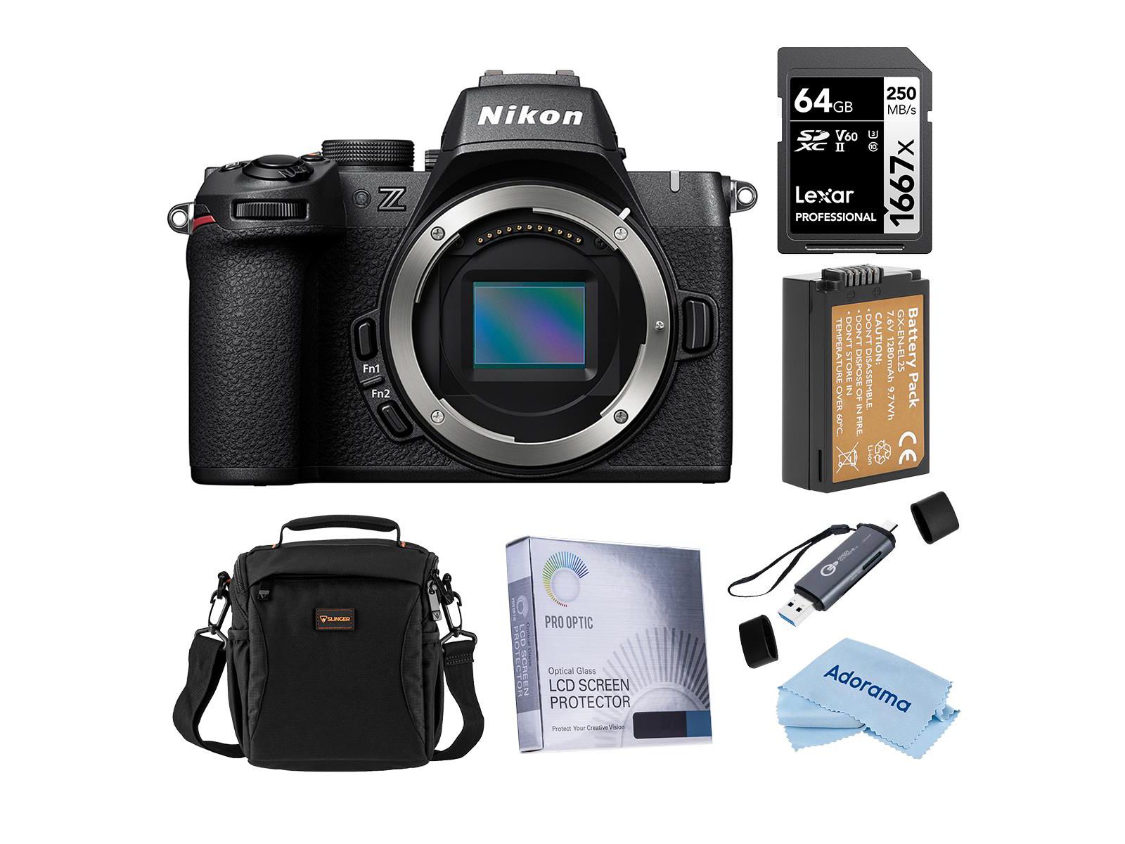 Зеркальная камера Nikon Z50II с картой памяти 128GB, аккумулятором EN-EL25 и сумкой