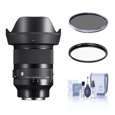 Объектив Sigma 20mm f/1.4 DG DN Art для Sony E с фильтром Hoya NXT Plus 72mm 10-Layer HMC UV и CPL и набором для чистки
