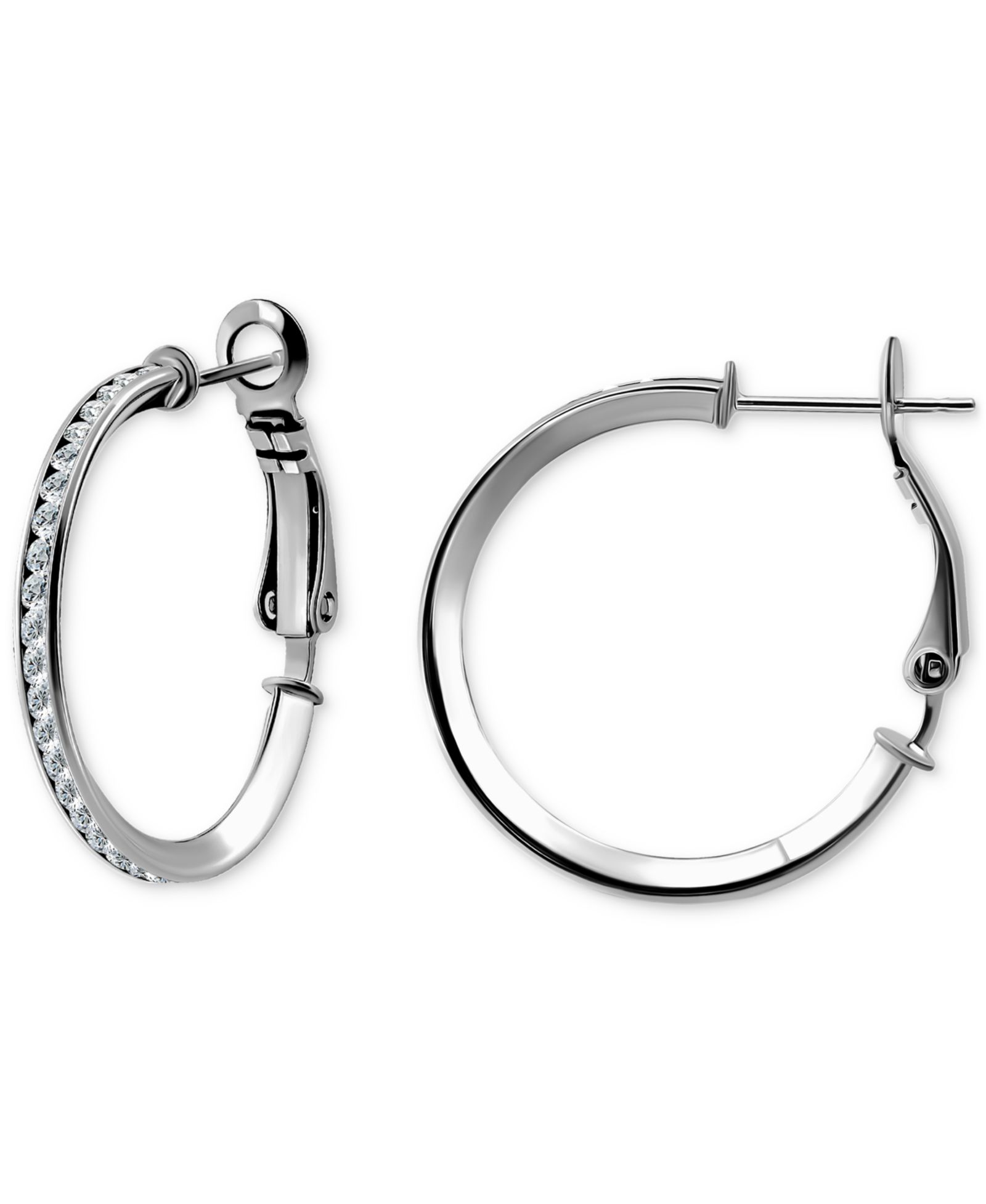 Серьги-кольца Giani Bernini Cubic Zirconia, 1"