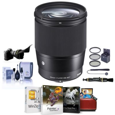 Sigma 16mm f/1.4 DC DN Contemporary Lens for Canon EF-M, Mac Software  Acc