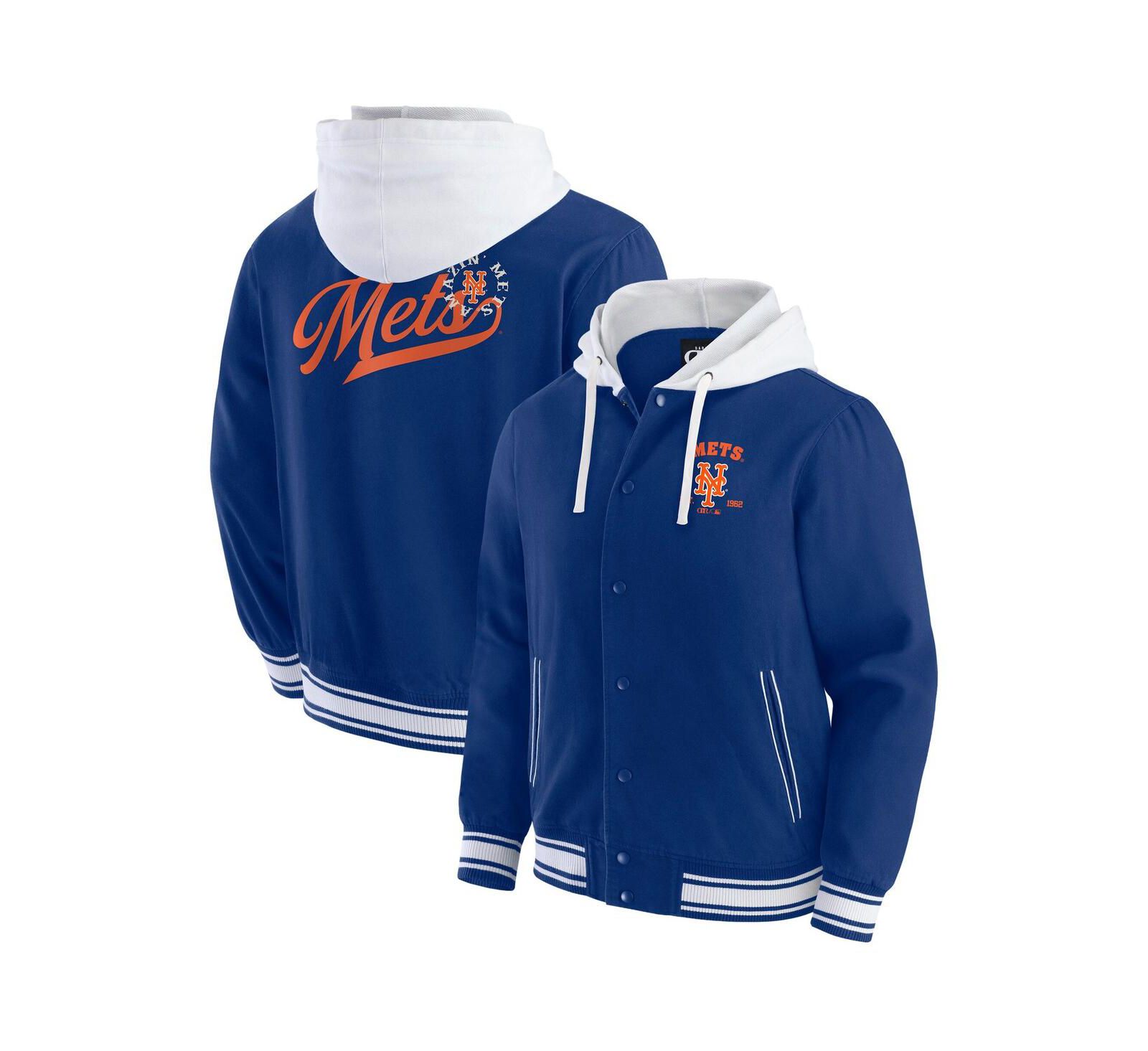 Fanatics Men's Royal New York Mets Full-Snap Hooded Jacket
