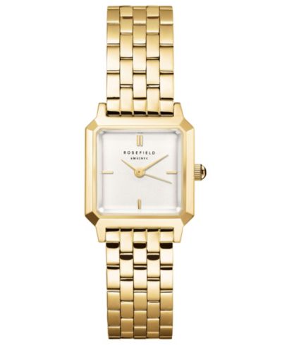 ROSEFIELD Boxelle Women's Gold Tone Stainless Steel Bracelet Watch 19.5mm
