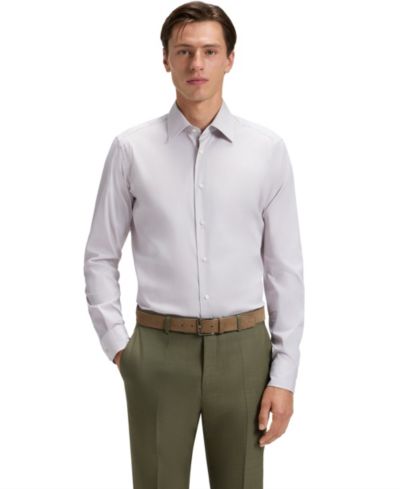 BOSS by Hugo Boss Men's Italian-Made Cotton Blend Dress Shirt