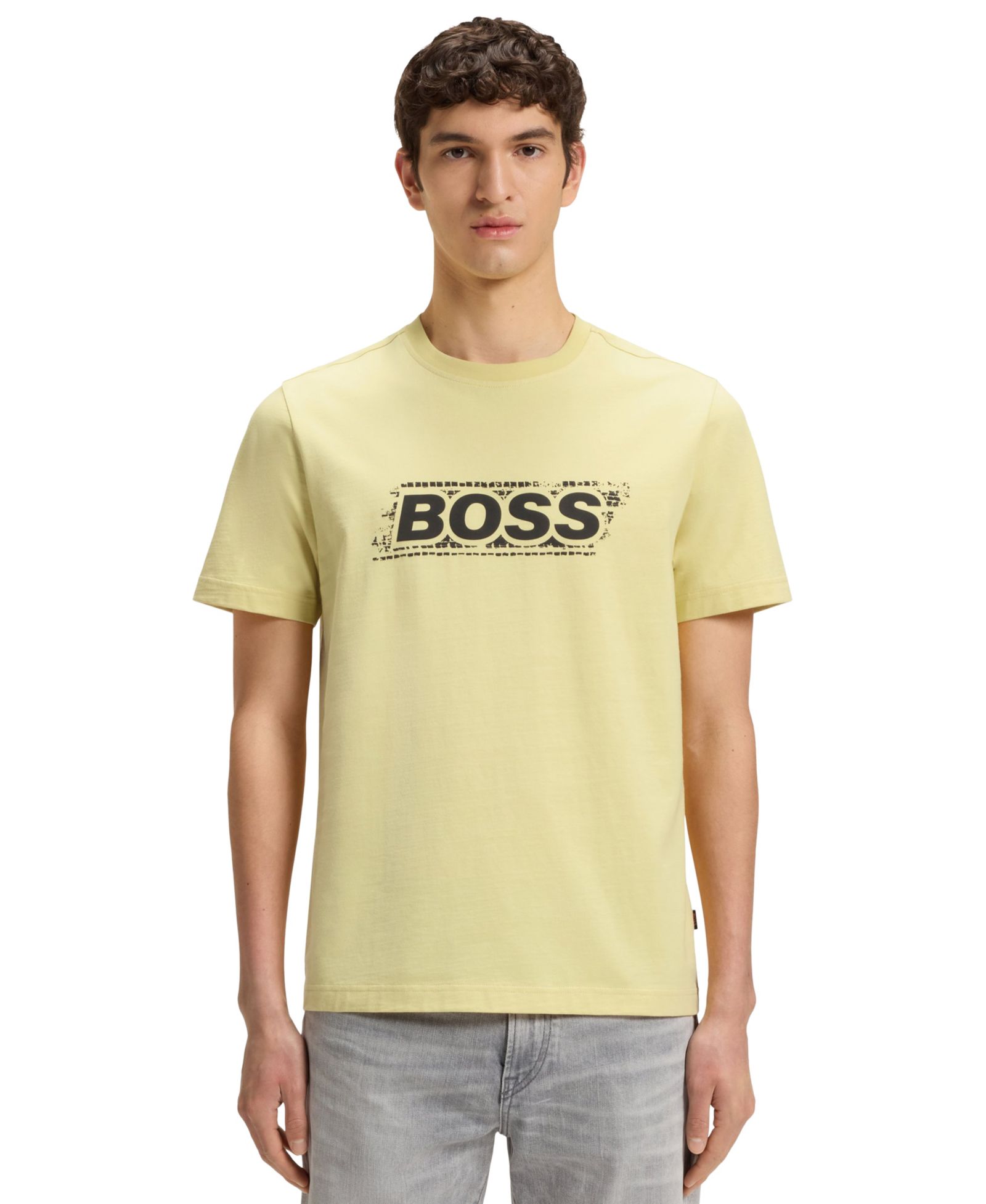 BOSS by Hugo Boss Мужская футболка из хлопкового джерси с логотипом