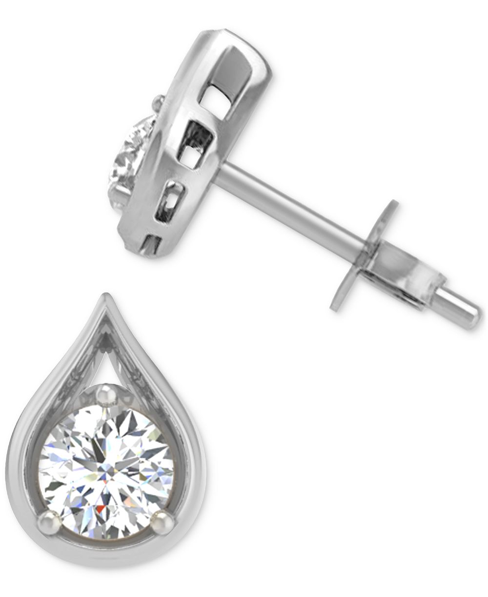 Серьги-гвоздики Diamond Teardrop Shape в золоте 14k
