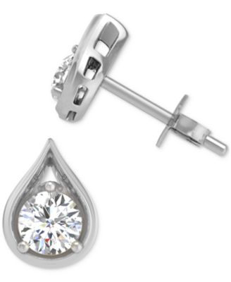 Серьги-гвоздики Diamond Teardrop Shape в золоте 14k