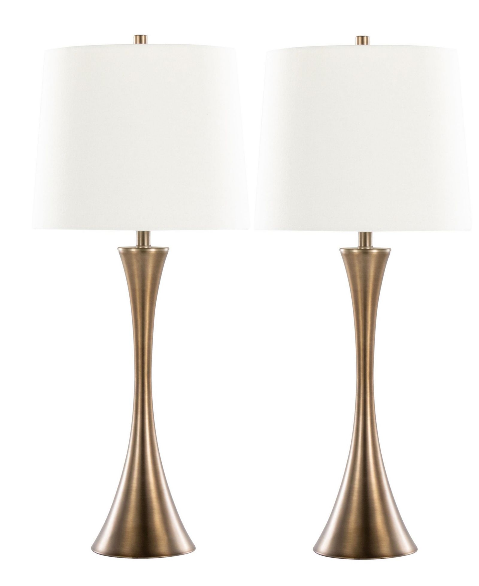 Lumisource 29" Metal Lenuxe Contemporary Table Lamp, Set of 2