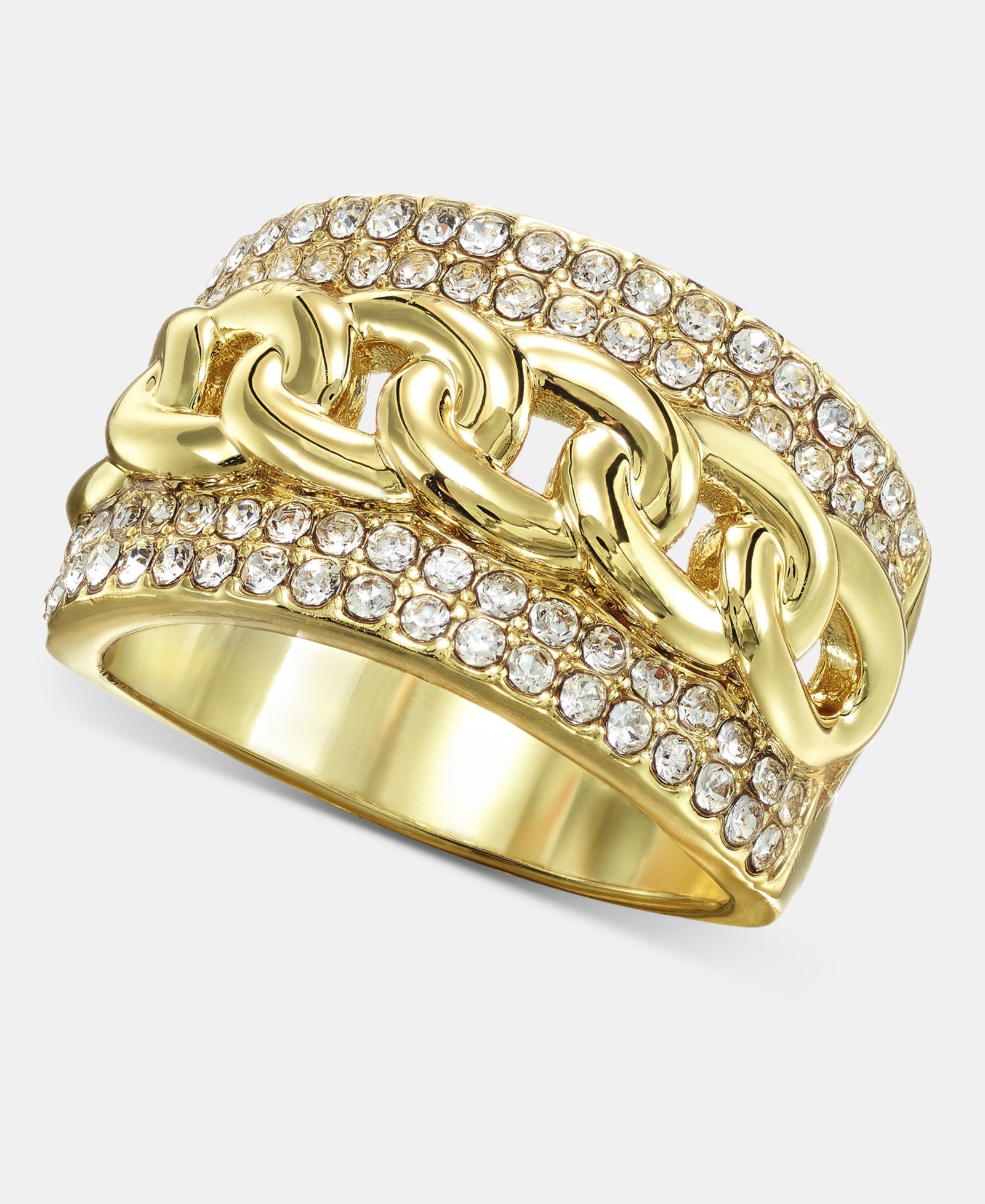 Кольцо I.N.C. International Concepts Pavé & Chain Band