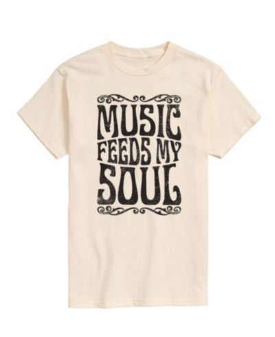 AIRWAVES Мужская футболка с коротким рукавом Music Feeds My Soul
