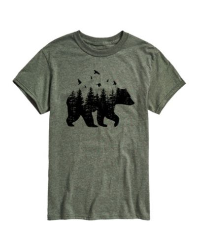 AIRWAVES Men's Forest Bear Silhouette Short Sleeve T-Shirt