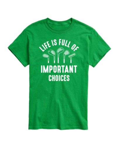 AIRWAVES Men's Life Is Full of Important Choices Golf Short Sleeve T-Shirt