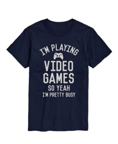 AIRWAVES Men's Playing Video Games So Ya I'm Busy Short Sleeve T-Shirt