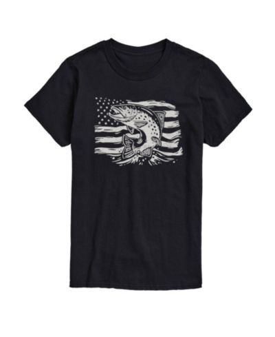 AIRWAVES Men’s American Flag Bass Short Sleeve T-Shirt