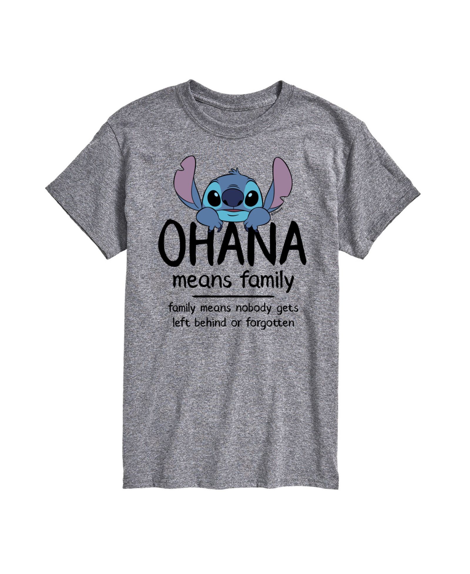 AIRWAVES Men's Lilo Stitch Ohana Means Family Short Sleeve T-Shirt