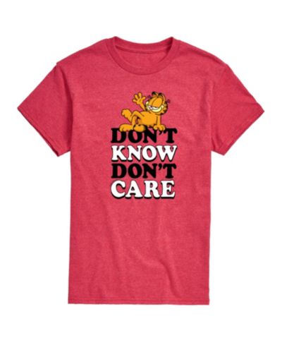 AIRWAVES Men's Garfield Don't Know Don't Care Short Sleeve T-Shirt