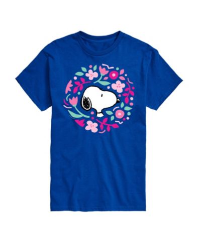 AIRWAVES Men's Peanuts Snoopy Floral Short Sleeve T-Shirt