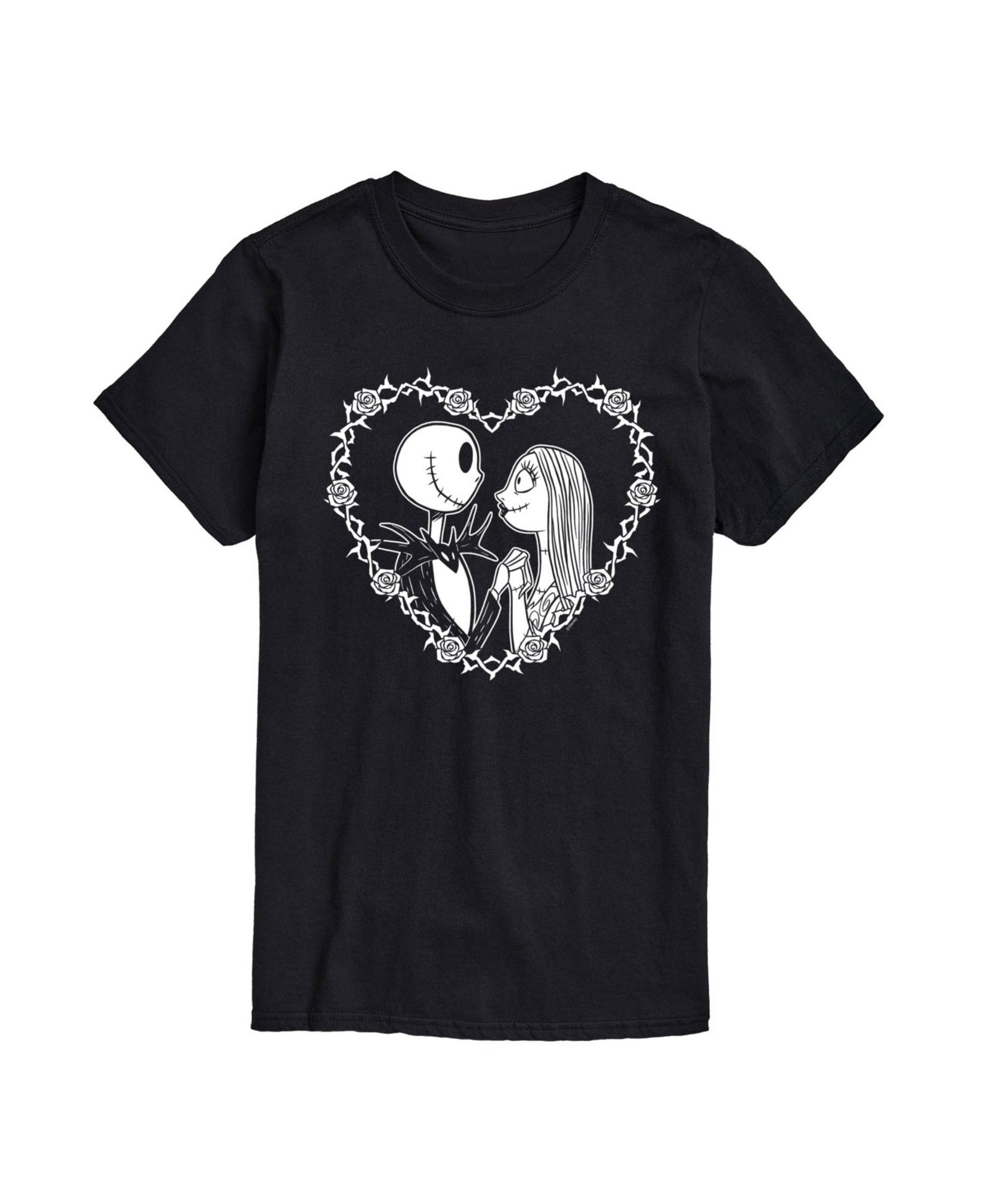AIRWAVES Men's Nightmare Before Christmas Heart Short Sleeve T-Shirt