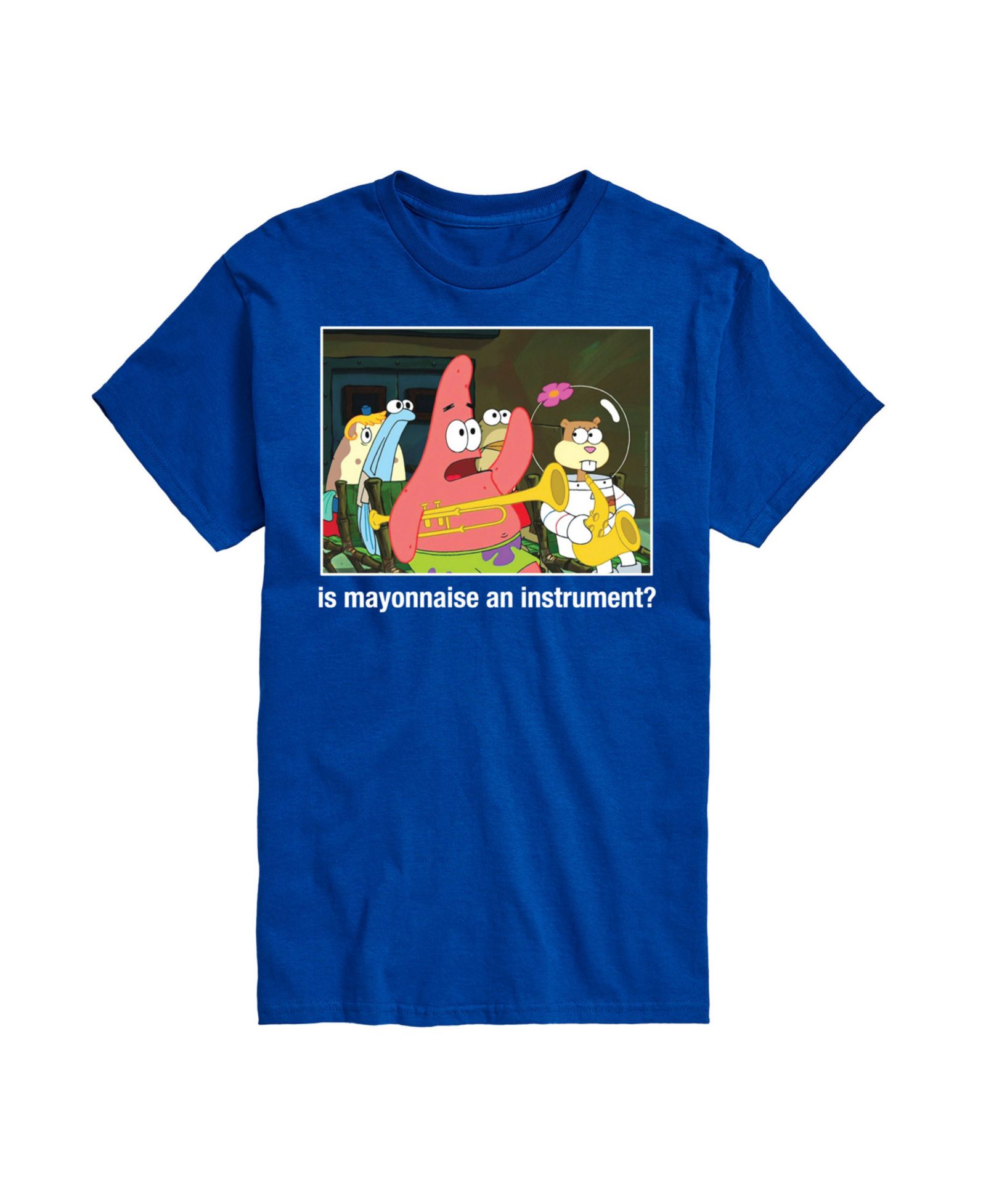 AIRWAVES Men's SpongeBob SquarePants Is Mayonnaise an Instrument Short Sleeve T-Shirt