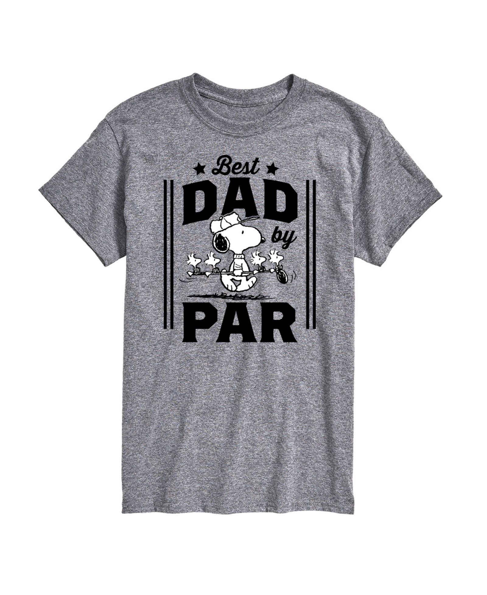 AIRWAVES Men's Peanuts Snoopy Father's Day Best Dad by Par Short Sleeve T-Shirt