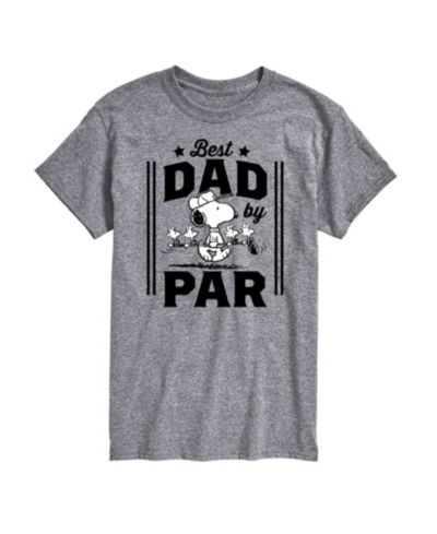 AIRWAVES Men's Peanuts Snoopy Father's Day Best Dad by Par Short Sleeve T-Shirt